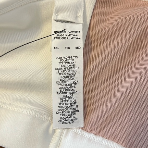 NWT Nike Swoosh Plus Size White Sports Bra Dri-fit Classic Style, Sz XXL - Picture 6 of 11